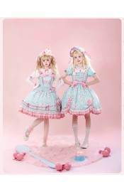 Mademoiselle Pearl Sanrio Cinnamoroll Cherry Themed Blouse Cutsew JSK and OP(Reservation/2 Colours/Full Payment Without Shipping)